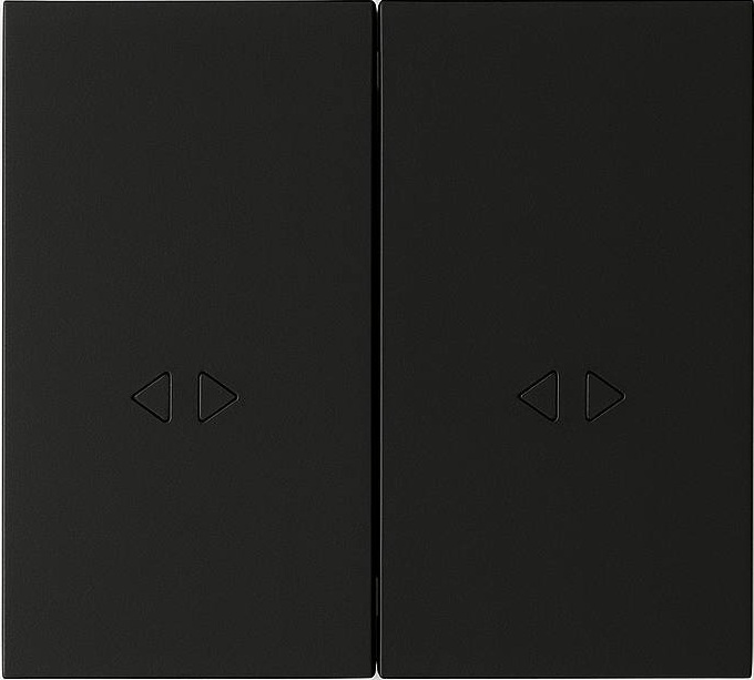 Механизм выключателя перекрестный двухклавишный HausMark Juna без подсветки черный 7041-4288-107TW