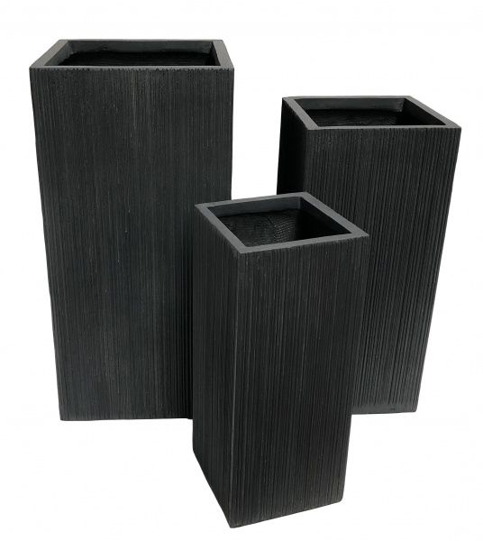 Кашпо Engard Лерум GA64-3 34х34х70 см прямоугольный 81 л серый 