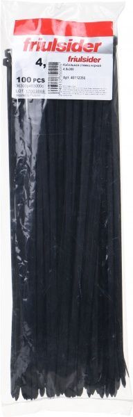 Стяжка кабельная Другое 4,8x280 мм 100 шт. черный 