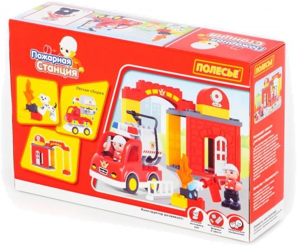 Конструктор строительный Полесье Пожарная станция 77523