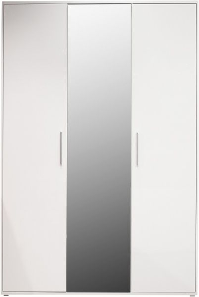 Шкаф Embawood Mirina 3-дверный белый/белый лак 