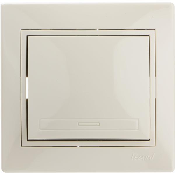 Выключатель одноклавишный Lezard Mira без подсветки 10 А 250В IP20 кремовый