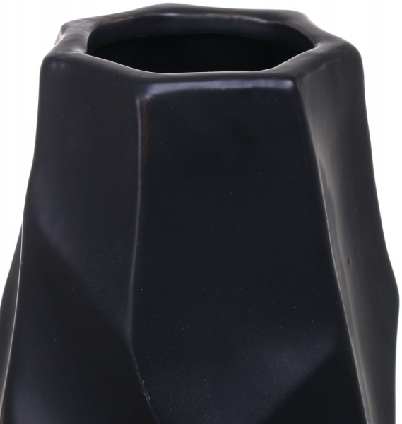 Ваза керамическая черная Figured 12х24 см