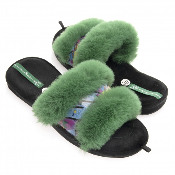 Тапки домашние Home Story 211703-15 р. 39 зеленый 