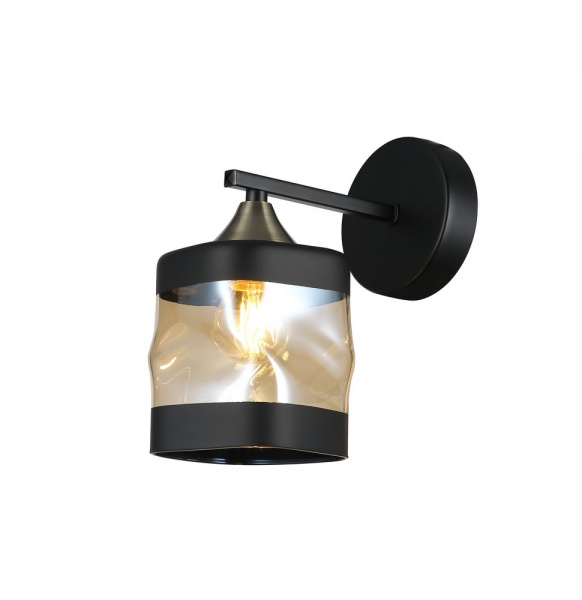 Бра WunderLicht 1x60 Вт E27 черный с золотом OM1611-11 