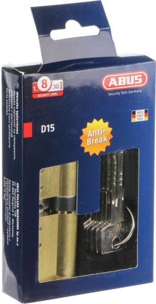 Циліндр Abus KD15 45x45 ключ-вороток 90 мм матова латунь