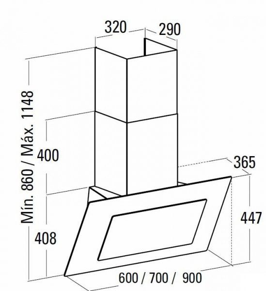 Вытяжка Cata 600 XGWH ATENEA