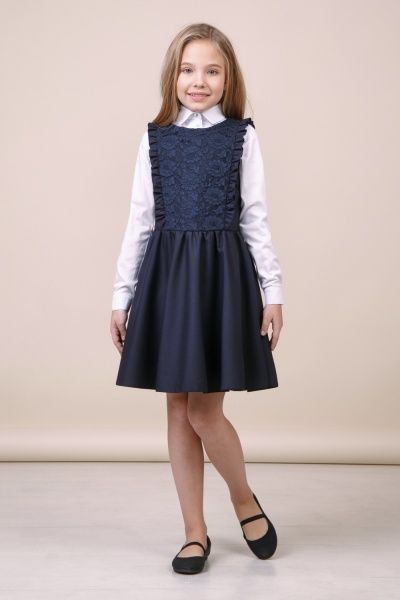Сарафан шкільний Zironka 40-9007-2 р.134 синій 