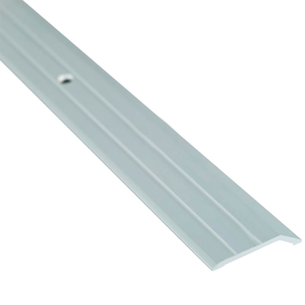 Порожек алюминиевый анодированный Braz Line рифленый с отверстиями 30x2700 мм серебро