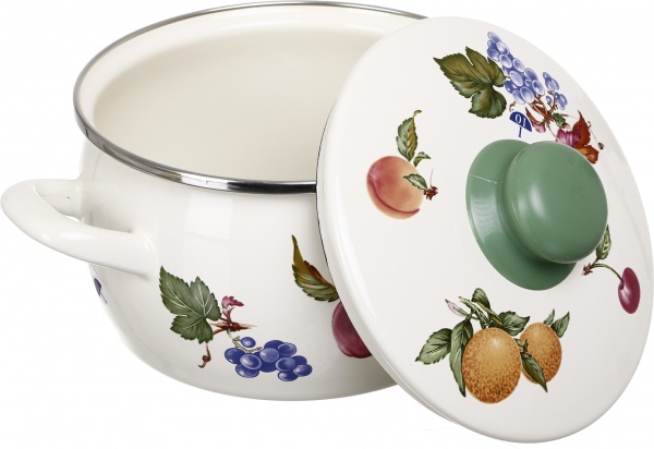 Кастрюля с крышкой Фрукты 16 см 2.4 л Принц Металл 362149 Metrot