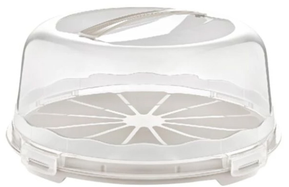 Тортовница 30306-7DN-cream круглая Dunya Plastik