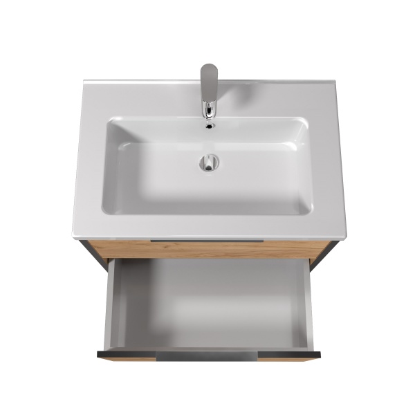 Тумба підвісна Мойдодир Line Craft 70-А з умивальником Rodeo 70