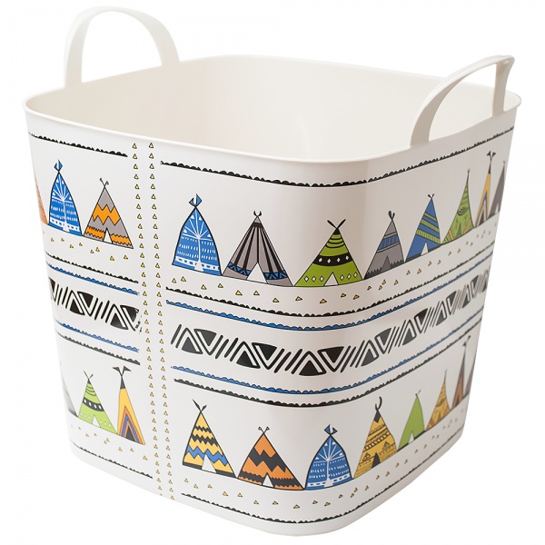 Кошик Алеана з декором Вігвам 22 л біла роза 