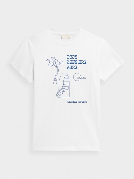 Футболка Outhorn TSHIRT F442 OTHSS23TTSHF442-10S р.XL білий