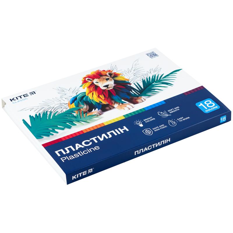 Набір пластиліну 18 кольорів 360 г Classic (K-085) KITE