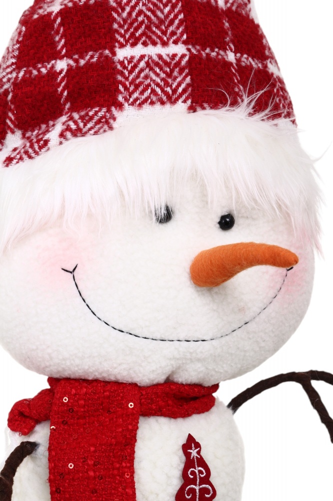 Декорация новогодняя Снеговик что сидит в ассортименте LF2224027AB 68 см