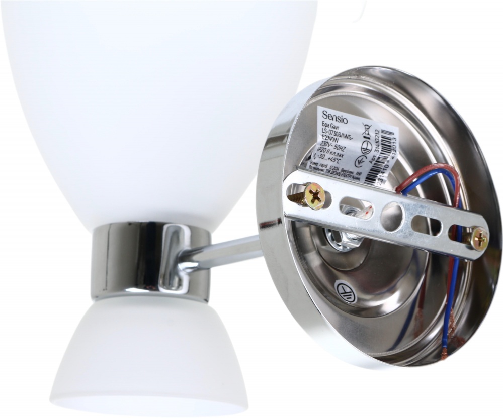 Бра Sensio Gavr 1x40 Вт E27 хром/белый LS-07303/1WS-E2740W