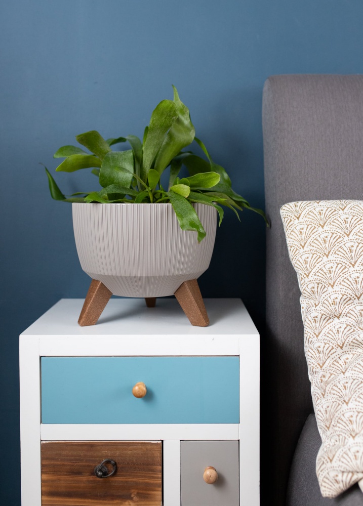 Вазон пластик ROMA jumper круглий бежевий 5,1 л Ламела (9889563)