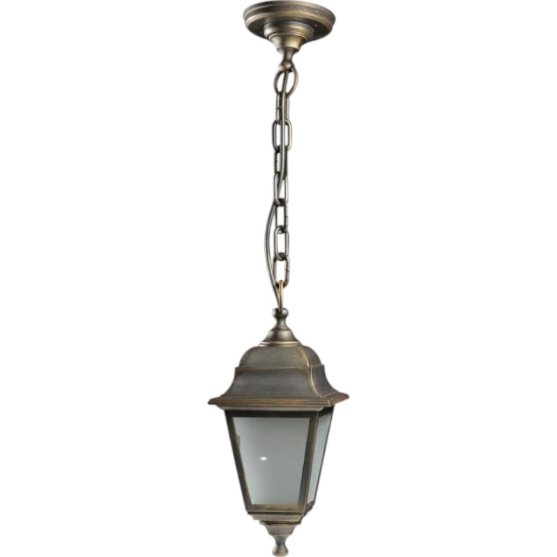 Світильник вуличний декоративний Expert Light Кантрі E27 IP44 антична латунь GAR-1227-TEП