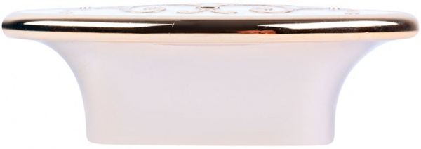 Мебельная ручка кнопка Bosetti Marella D 24134.32 44483 32 мм золото полированное/ белая эмаль