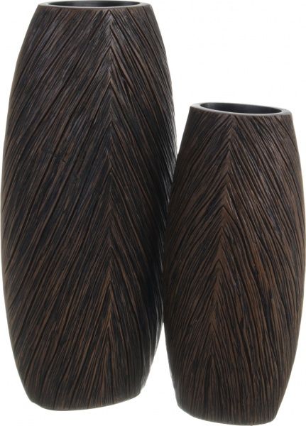 Ваза полирезиновая коричневая Браун 20х10х44 см