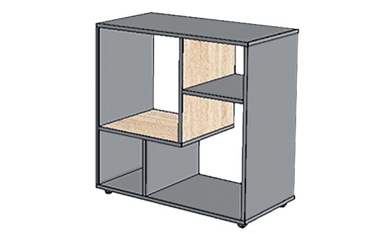 Стелаж МФ МОДЕРН Елемент Філа 840х450х740 дуб сонома/антрацит 