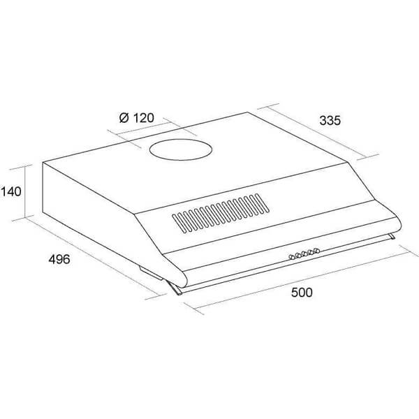 Вытяжка Pyramida WH black 50 см