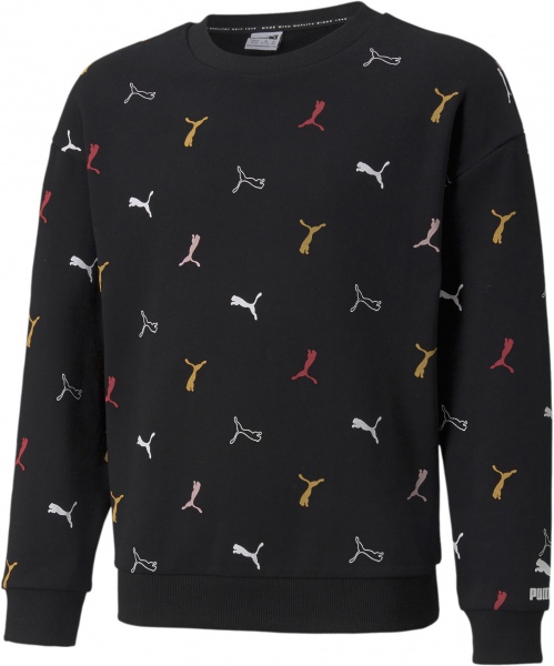 Світшот Puma Classics Graphics Crew 58928901 р. 152 чорний