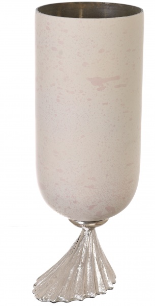 Ваза PANACHE Casted Origami 41 см серо-коричневый/никель 