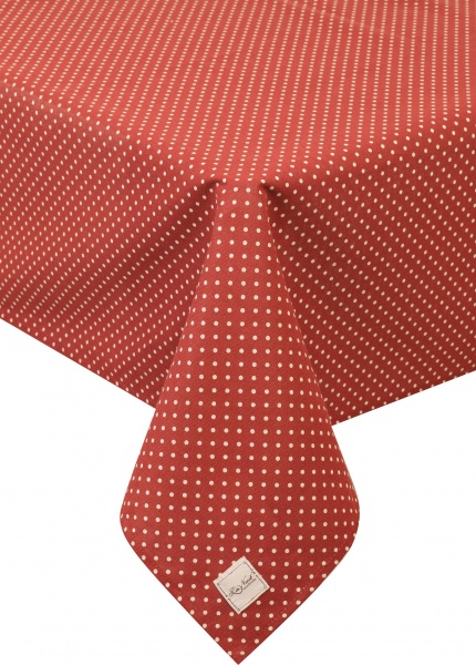 Скатертина Lucy Бордо горошок 133x180 см червоний La Nuit 