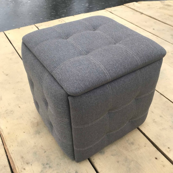 Пуф-трансформер 5 в 1 з рогожки сірий 