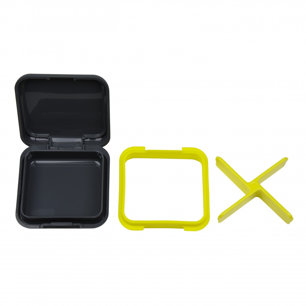 Таблетница кейс для капсул Fitseven графітовий з жовтим TP005GY