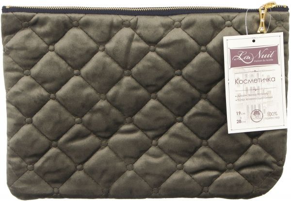 Косметичка La Nuit Велюр Kimberly 19x28 см зелений 
