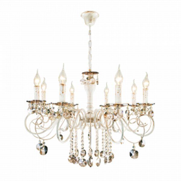 Люстра подвесная Strotskis Ravenna 8x60 Вт E14 белый 10104/8