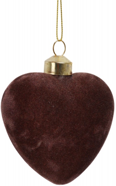 Елочная игрушка в форме сердца 9 см 