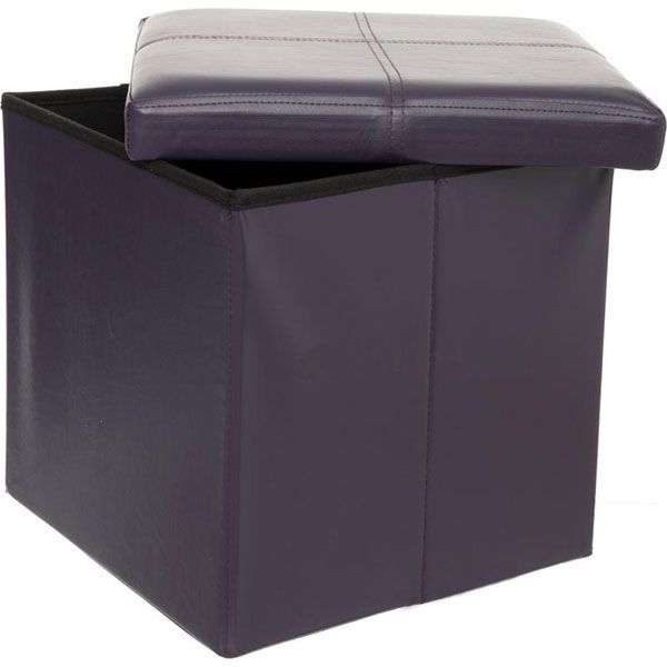 Ящик-пуф складной 380x380x380 мм фиолетовый