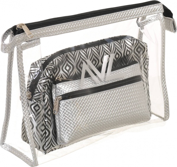 Набір косметичок AVL 36015 срібло 