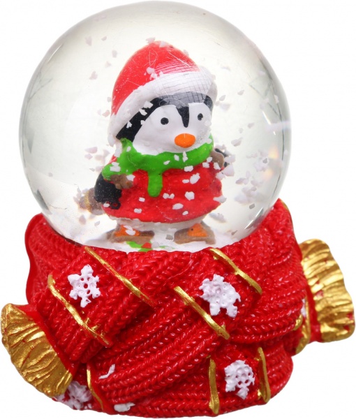 Сувенир новогодний шар снежный JHSD-45-1 светодиодная (LED) 