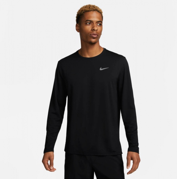 Футболка Nike M NK DF UV MILER TOP LS FB7070-010 р.L черный
