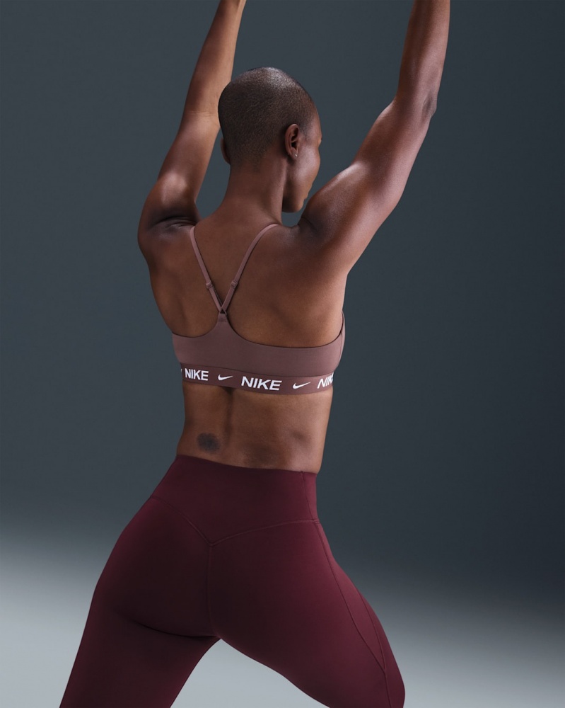 Бра Nike W NK DF INDY LGT SPT BRA FD1062-502 р.S коричневий