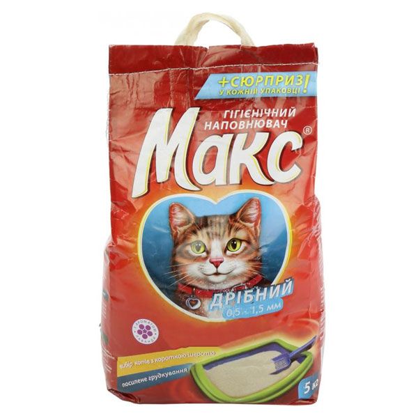 Наповнювач для котячого туалету дрібний 5 кг