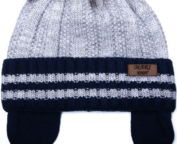 Комплект шапка + снуд Mari-Knit 0842 р.48-50 серый 