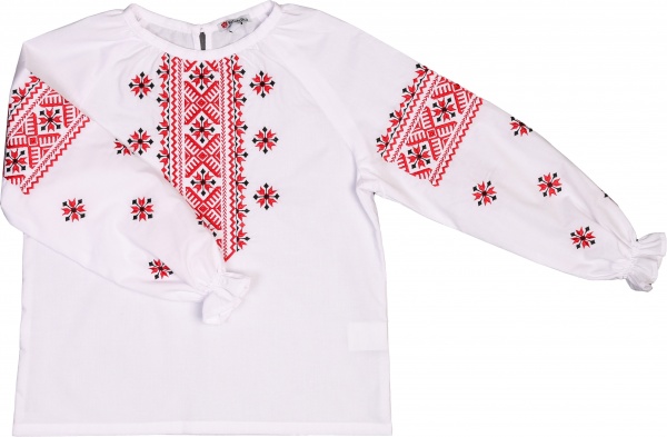 Вышиванка для девочек Эдельвика р.128 белый 360-21/09 