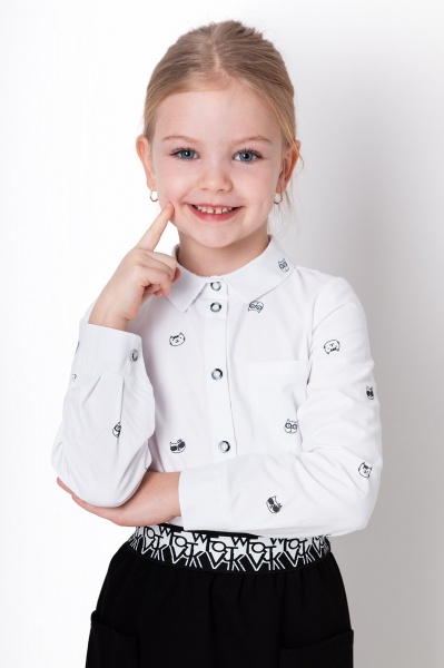 Блуза Mevis р.122 белый 4362 