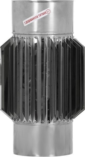 Радіатор 0,5 м димохідний 1 мм нерж Ф200 мм LIRA-LTD 