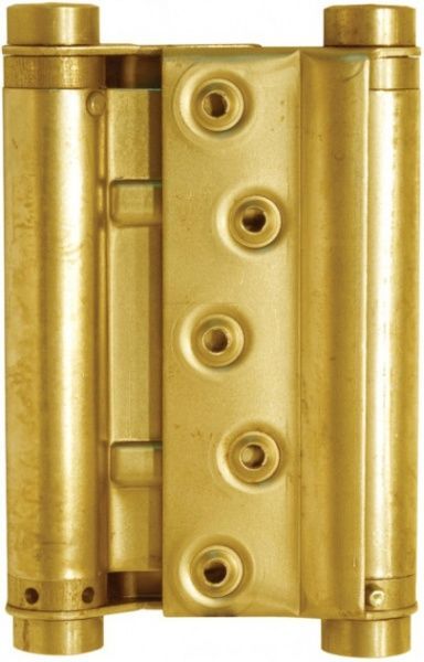 Петля універсальна Bruno пружинна 100x80мм полірована латунь універсальна 2 шт