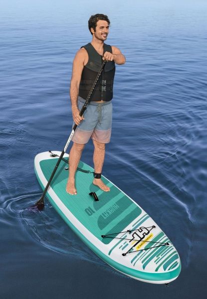 SUP-доска Bestway HuaKai Set 305x84x15 см (65346) белый/бирюзовый