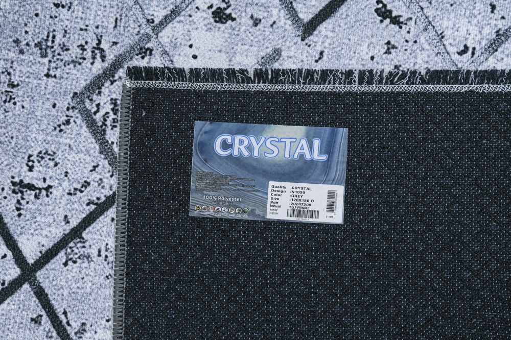 Килим Relana CRYSTAL (N1039 GREY) 120x180 см