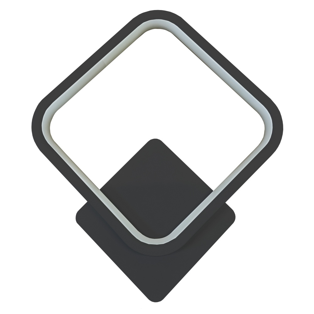 Бра Luminaria 21 Вт без цоколя чорний QUADRO 21W S BLACK