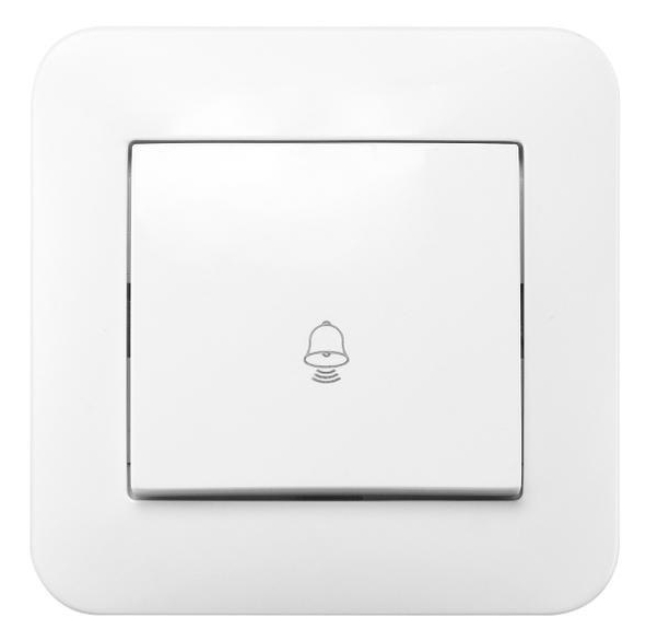 Кнопка дзвінка одноклавішний Hausmark Luno білий 709-0202-103